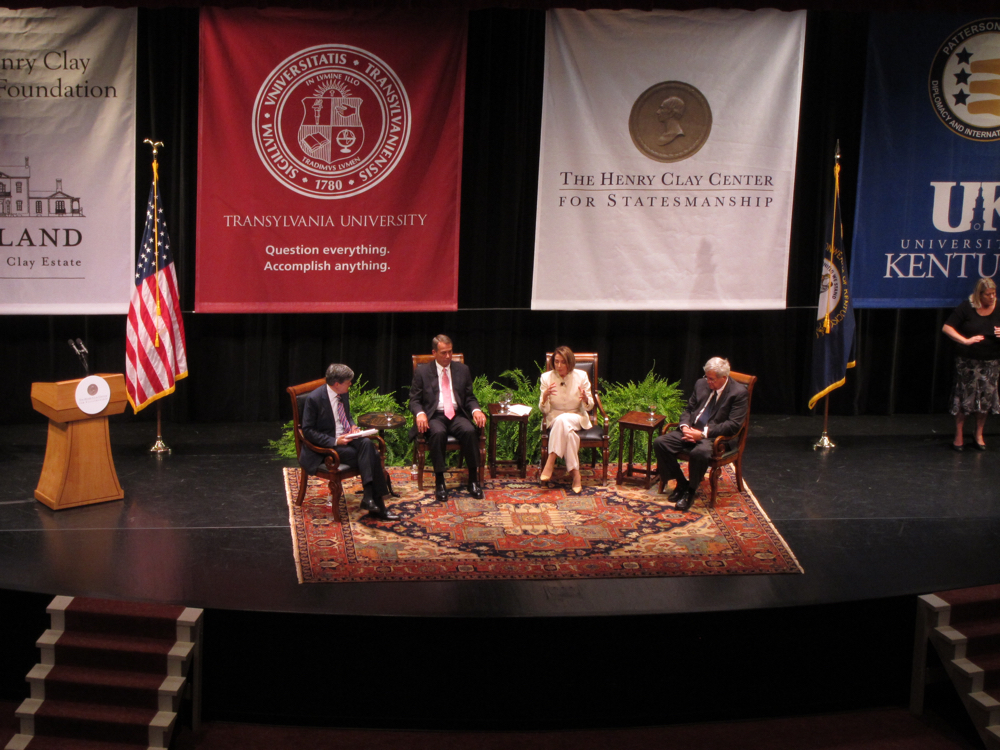 Current and former Speakers of the House at Transylvania University for C-SPAN (2011)